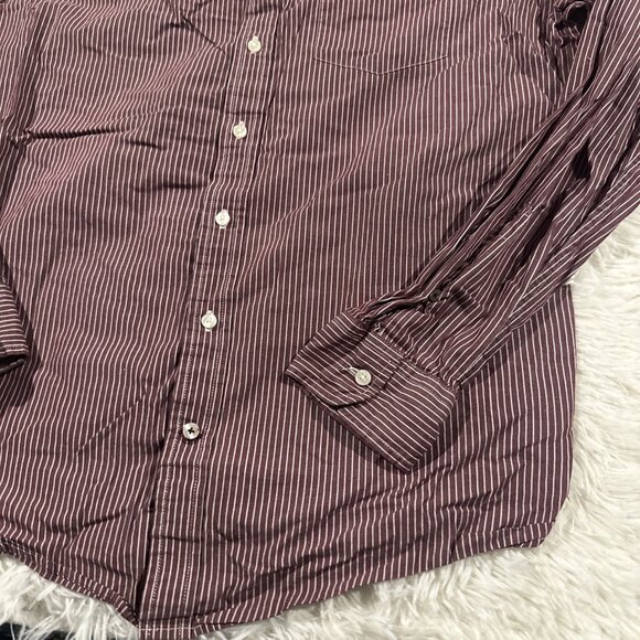 American Eagle Outfitters mens striped button down shirt LT collared preppy - Picture 3 of 11